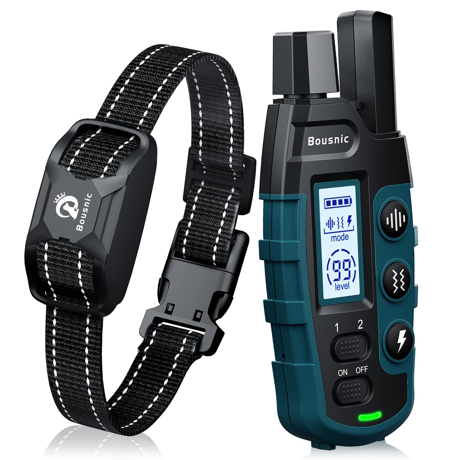 Dog Shock Collar - 3300Ft Training Collar with Remote for 5-120lbs Small Medium Large Dogs Rechargeable Waterproof e Collar with Beep (1-8), Shake(1-16), Safe Shock(1-99) Modes (Black)