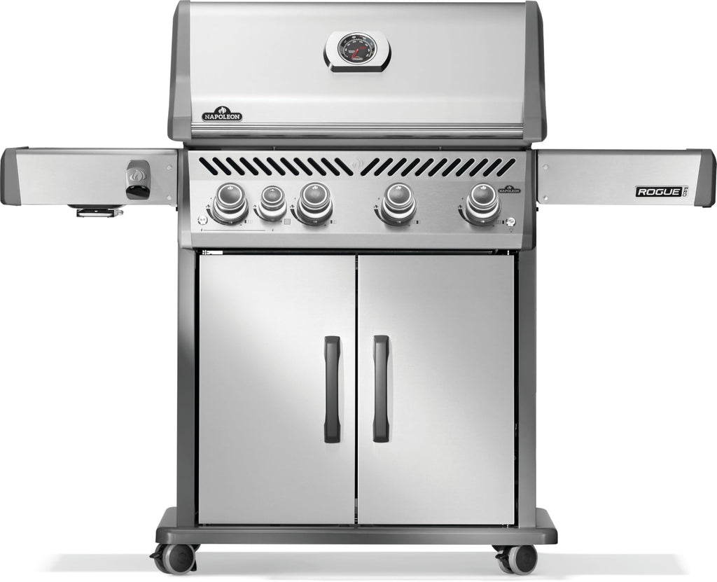 Rogue PRO 525 Propane Gas Grill with Infrared Side Burner, Stainless Steel, Durable 5-Burner Outdoor BBQ