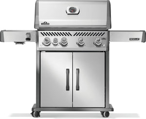 Rogue PRO 525 Propane Gas Grill with Infrared Side Burner, Stainless Steel, Durable 5-Burner Outdoor BBQ
