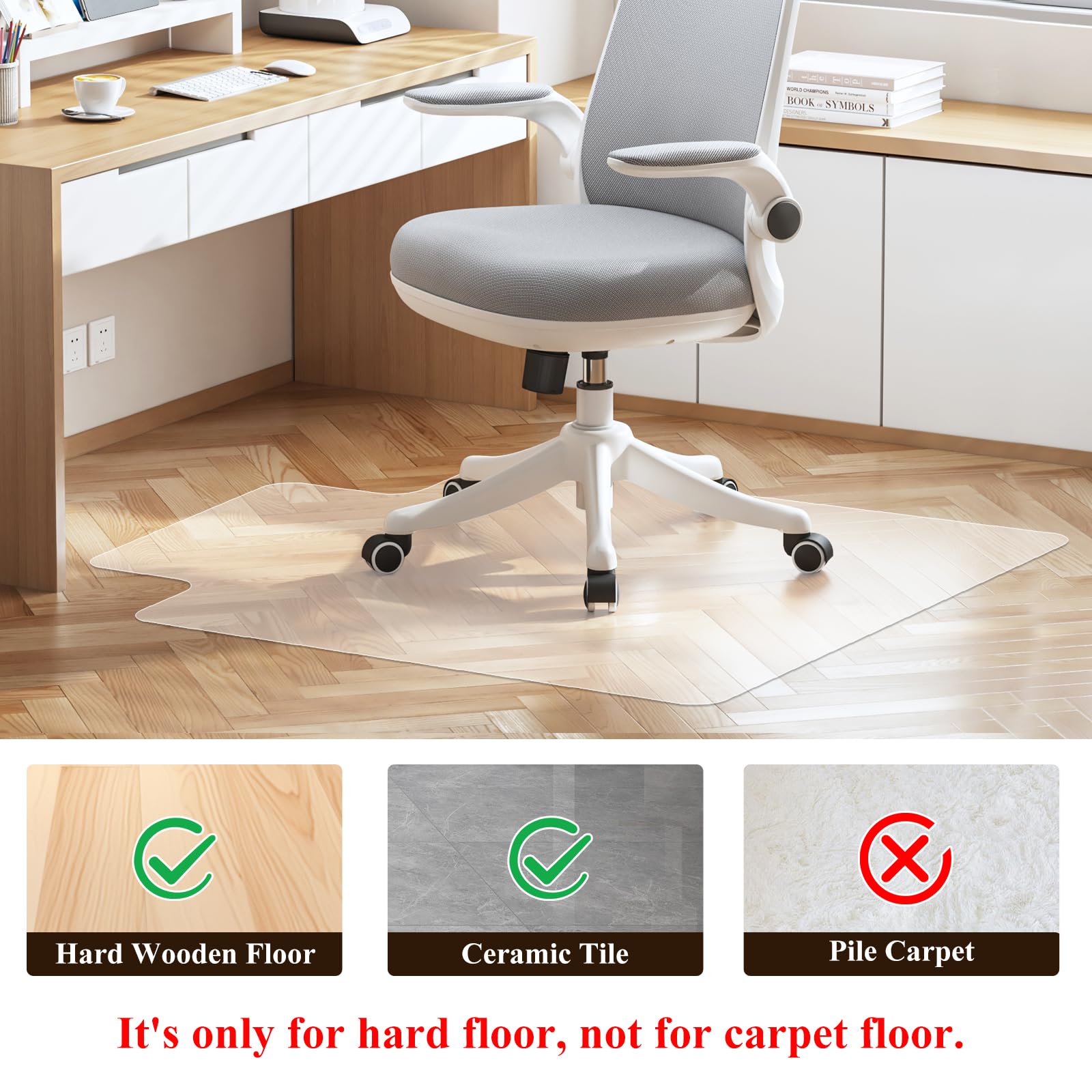 Office Chair Mat for Hardwood Floors - 36