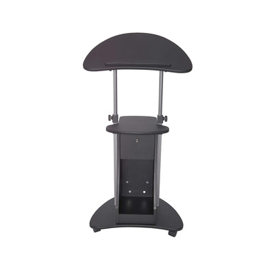 Sit-to-Stand Mobile Medical Laptop Computer Cart, Black, Adjustable Height, B005