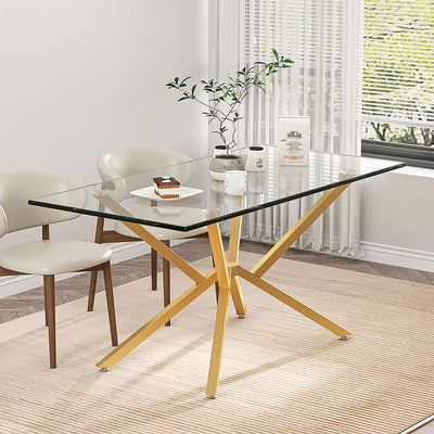 30 Inch Metal Table Base for Dining Room, Heavy Duty Table Legs for Glass, Marble, and Wood Tops, Furniture Legs for Home,Kitchen,Office (Gold)