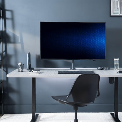 Ultra Wide Screen TV and Monitor Desk Mount, Adjustable Height and Tilt Stand for Screens up to 42 inches, Black, STAND-V101C