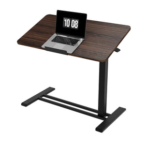H7 PRO Mobile Standing Desk Adjustable Overbed Table Pneumatic with Wheels 90°Tiltable Portable Laptop Desk Rolling Computer Cart Foldable Bedside Table(31.5