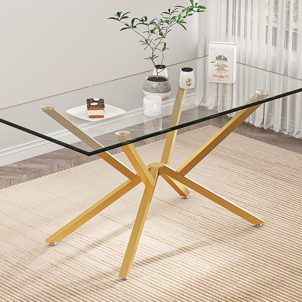 30 Inch Metal Table Base for Dining Room, Heavy Duty Table Legs for Glass, Marble, and Wood Tops, Furniture Legs for Home,Kitchen,Office (Gold)