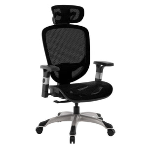 Ergonomic Task Chair, Mesh, Ergonomic, Lumbar Support, Swivel, Black