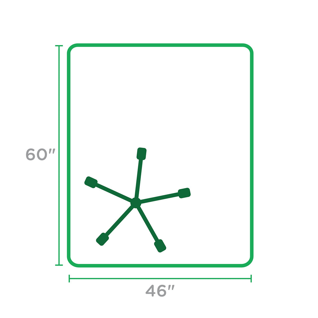 Office Chair Mat for Low‑Pile Carpet – 46" x 60" Clear Desk Floor Protector with Lip, Smooth Glide PVC