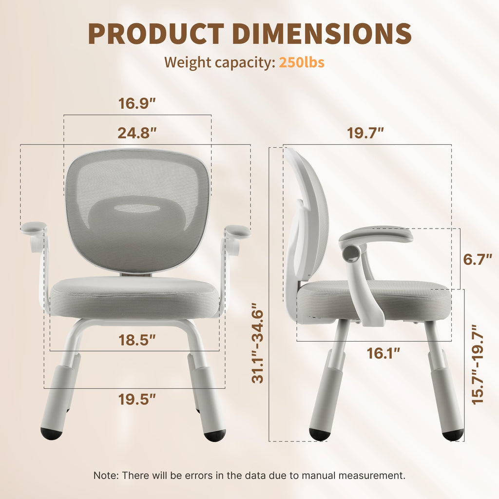 Kids Desk Chair, Kids Study Chair,Height-Adjustable with Back Support, Ergonomic Design, Multifunctional for Study, Work & Dining – Ideal for Boys & Girls' Bedrooms & Schools