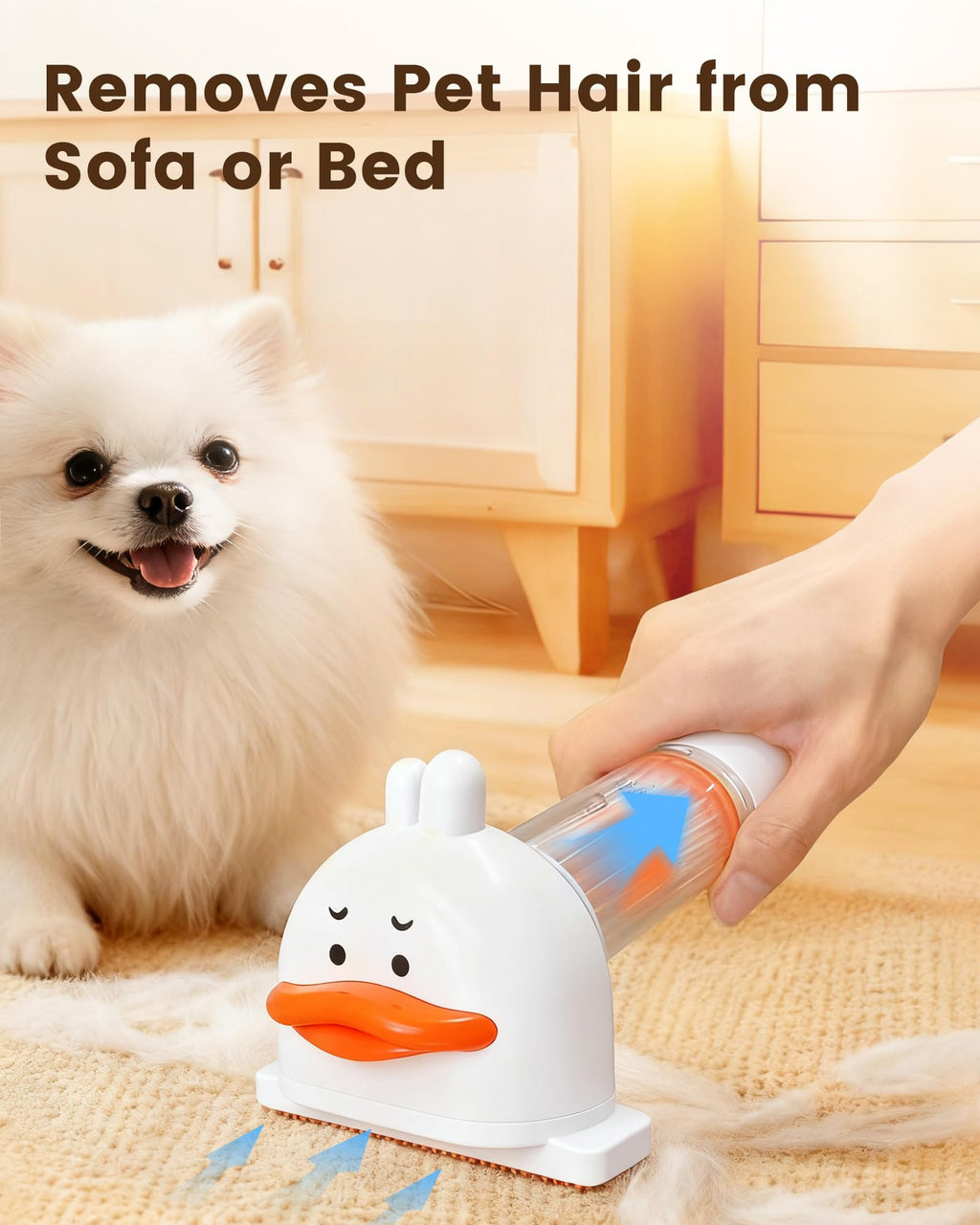 Vacuum Dog Brush for Shedding, 4-in-1 Self Cleaning Slicker Brush for Dogs& Undercoat Rake for Dogs, Deshedding Grooming Tool, Anti-Static, Massage, Cleaning, Shedding & Combing All In One!