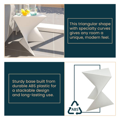 Modern Vanity Side Table, White