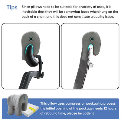 Headrest Office Chair Neck Pillow Ergonomic Memory Foam Desk Pillow for Napping - Multifunctional Comfort for Adult Workstations,Neck Support Pillow Chair for Car, Office, Gaming