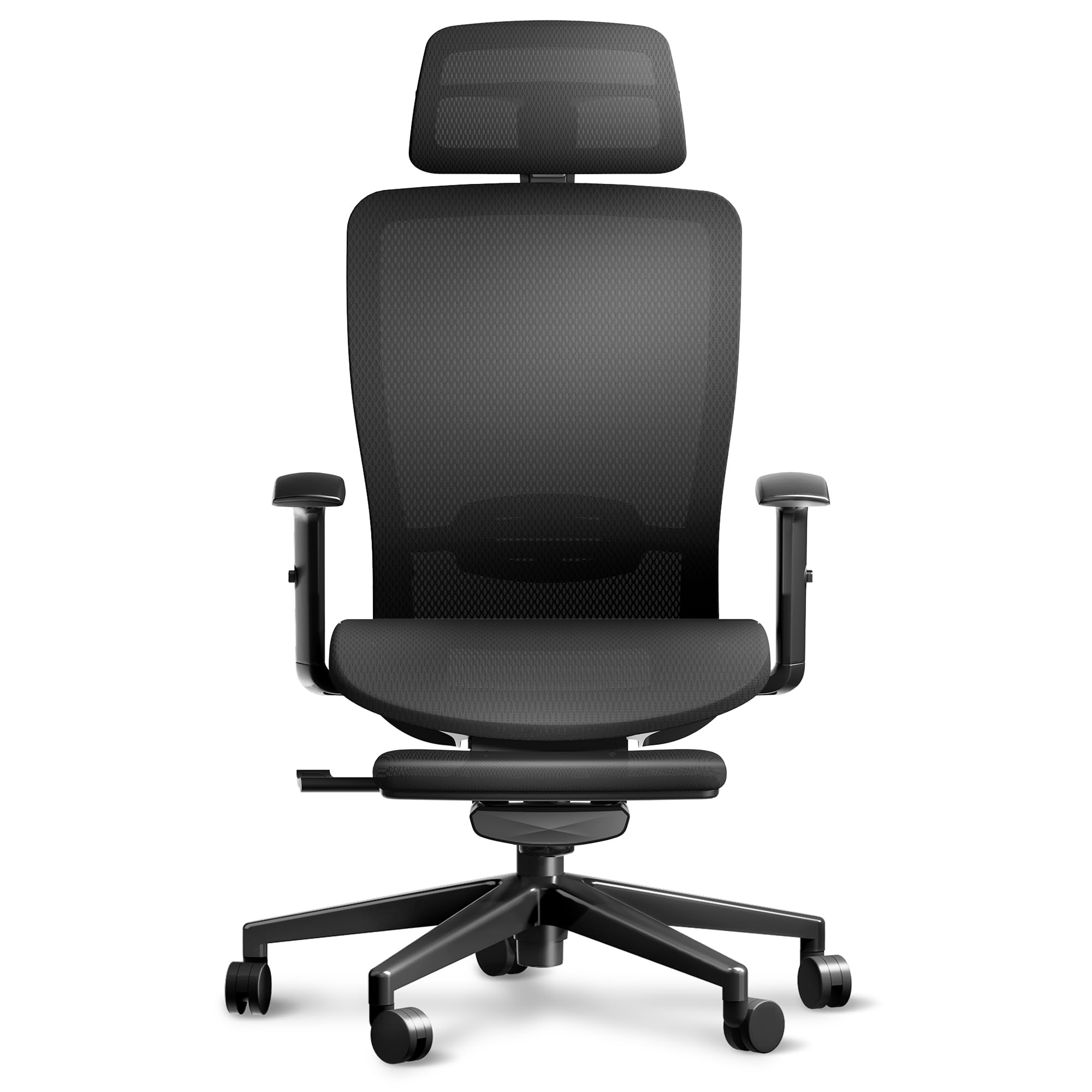 ErgoChair Pro Big and Tall Office Chair for Heavy People, Swivel Computer Chair Desk Chairs, with Lumbar Support/23in Retractable Footrest/4D Headrest/500lbs Heavy Duty, Mesh Seat, Black