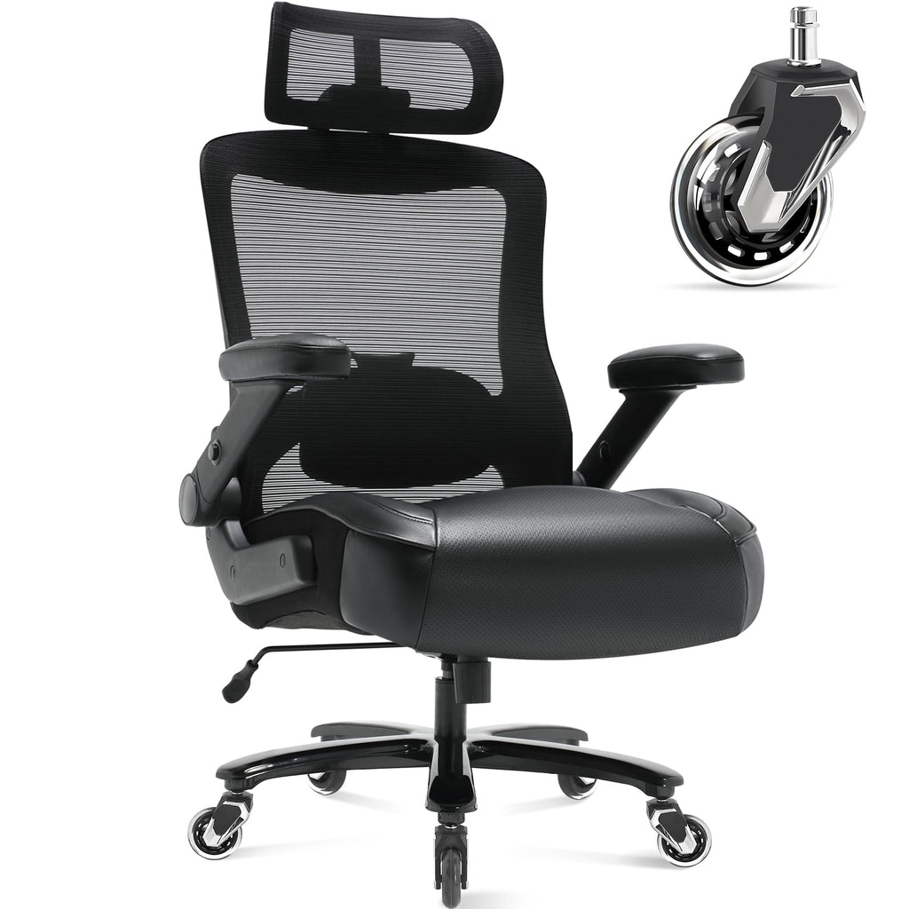 Big and Tall Office Chair 600lbs, Heavy Duty Executive Computer Desk Chair