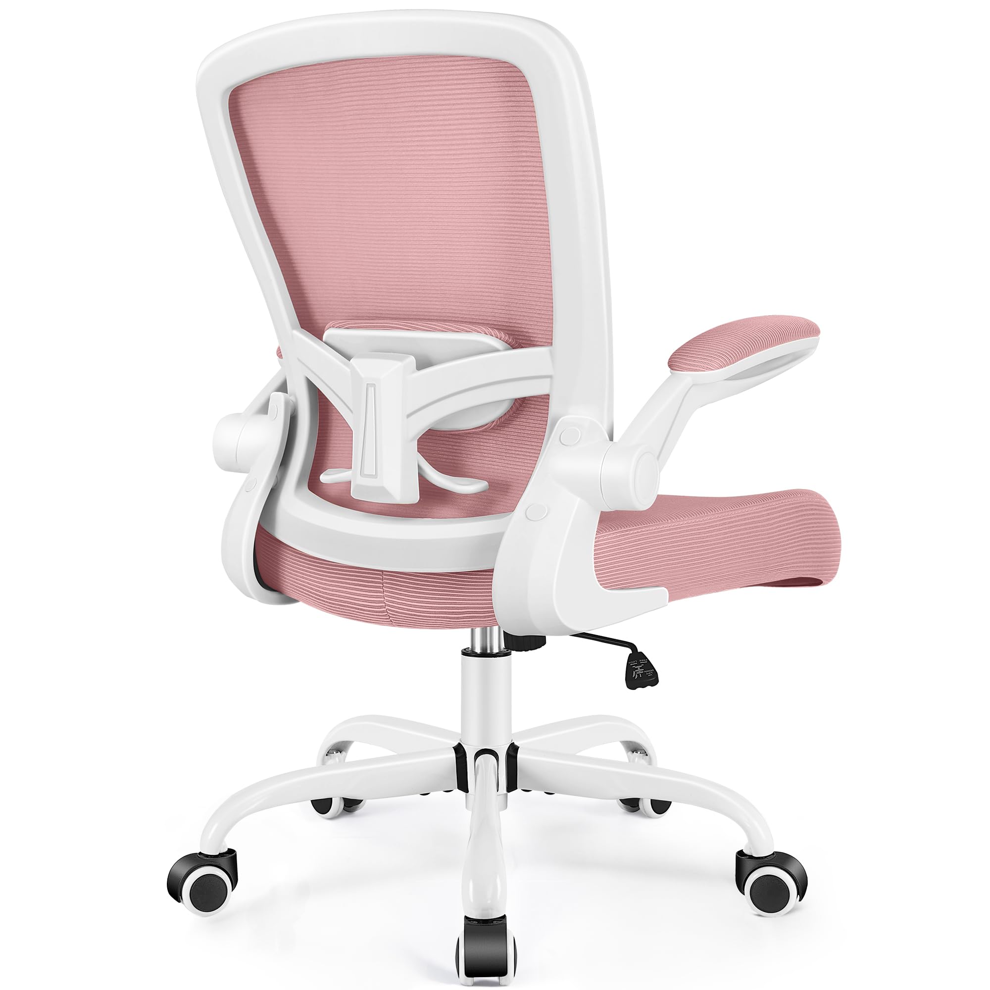 Office Chair, Ergonomic Desk Chair Breathable Mesh Chairs Adjustable High Back Lumbar Support Flip-up Armrests, Executive Rolling Swivel Comfy Computer Chairs Home Office Rose Quartz