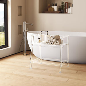 Acrylic Shower Chair with Arms - 23.62