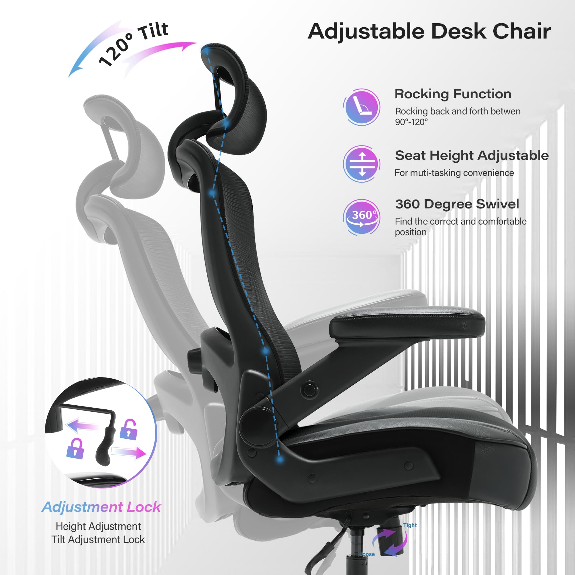 Big and Tall Office Chair 600lbs, Heavy Duty Executive Computer Desk Chair