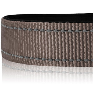 Reflective Dog Collar, Soft Neoprene Padded, Metal D-Ring, Nylon Pet Collar Adjustable for Small Dogs, Brown, Small