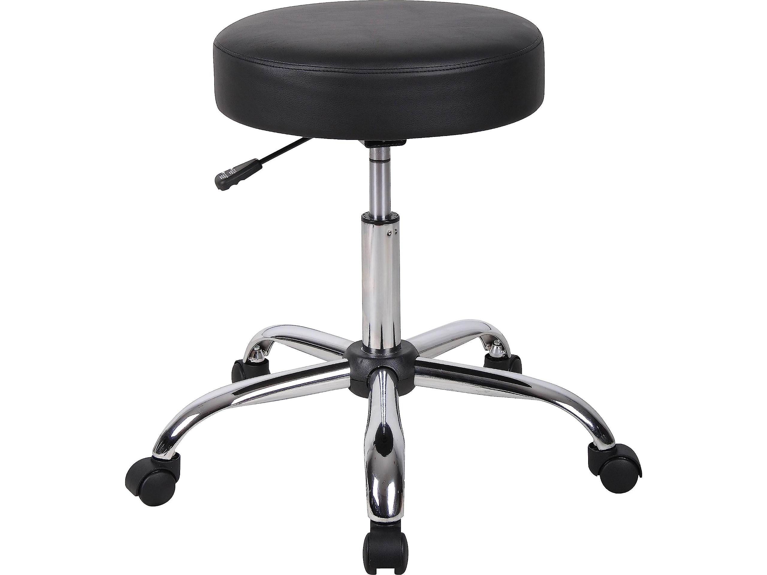 Antimicrobial Vinyl Medical Spa Stool in Black