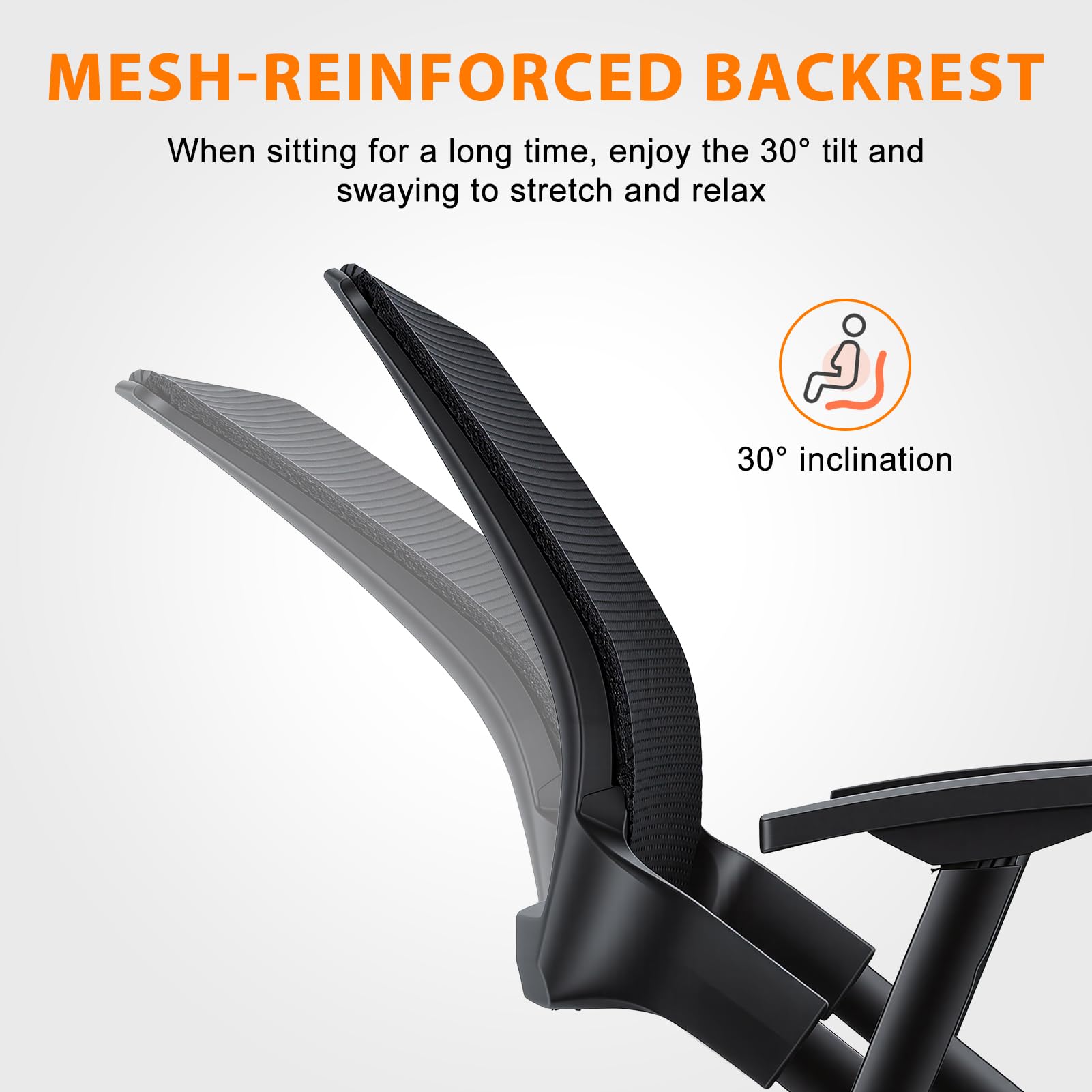 6PCS Ergonomic Foldable Office Chair with Breathable Mesh Back, Stackable Conference Chair - PU Wheels & Armrest for Guest, Meeting, Reception, Black