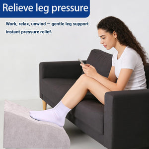 Foot Rest for Under Desk at Work, Ergonomic Under Desk Footrest with Washable Cover for Office, Home & Gaming Leg Elevation Pillow Light Gray