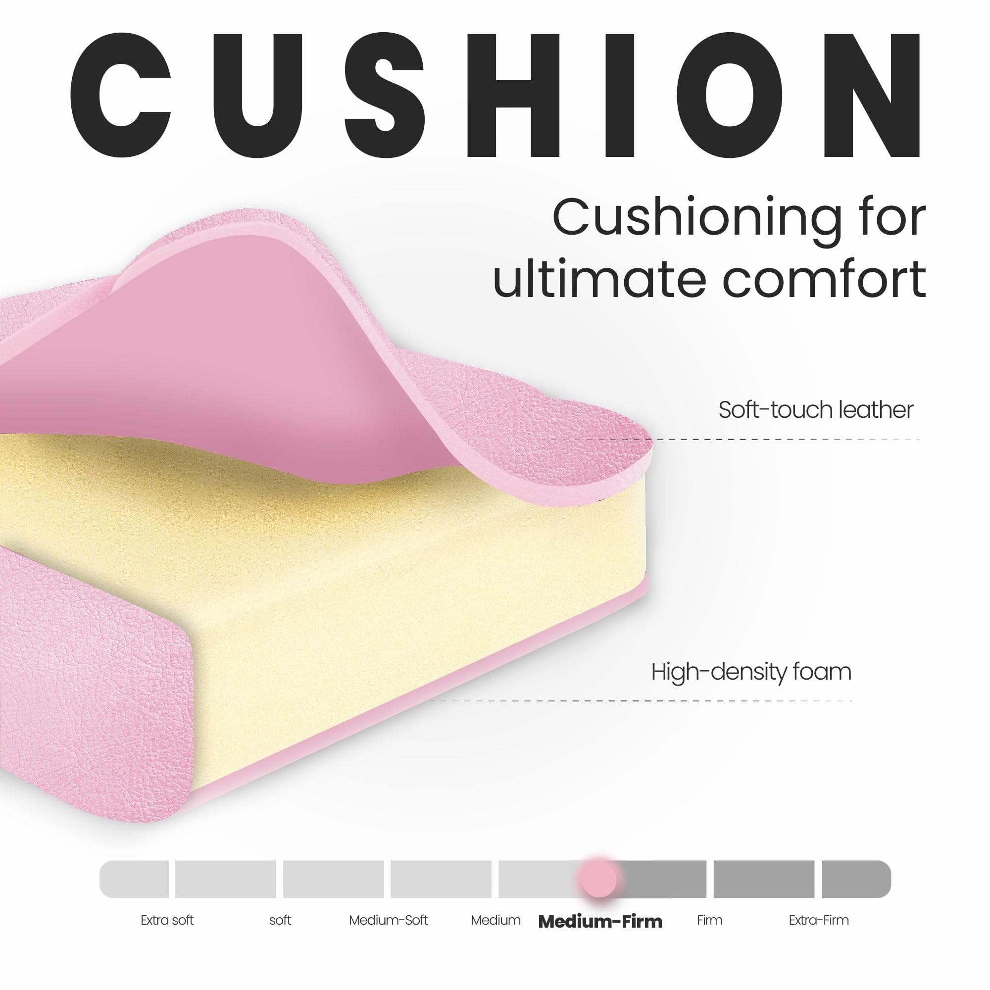 Video Gaming Chair with Footrest Lumbar Support for Home Office High Back Recliner Height Adjustable Ergonomic Comfy Leather Computer Desk Chair (Pink)