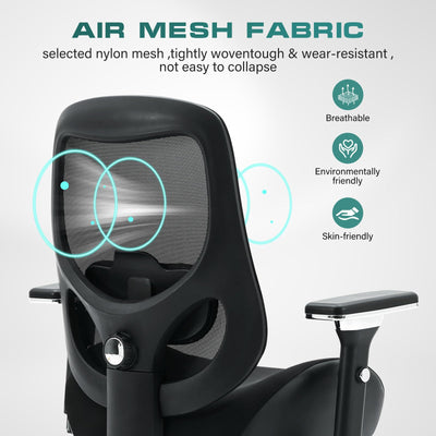 750lbs Big and Tall Office Chair with Wide Thick Seat Cushion for Heavy People Ergonomic Computer Mesh Desk Chairs with 4D Armrests, Adjustable Lumbar Support for Adults 8 Hours daliy Work