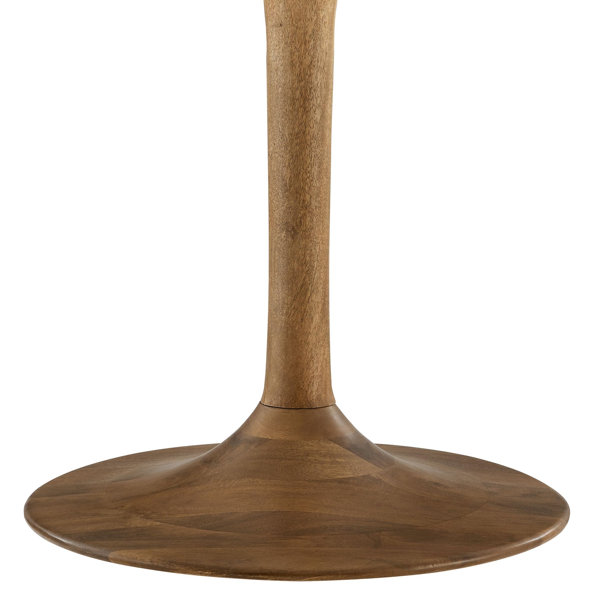 48 Inch Round Wood Dining Table in Natural – Solid Mango Wood Tabletop with Pedestal Base - Mid Century Modern Dining Room Furniture - Kitchen Table for 4-6 Person