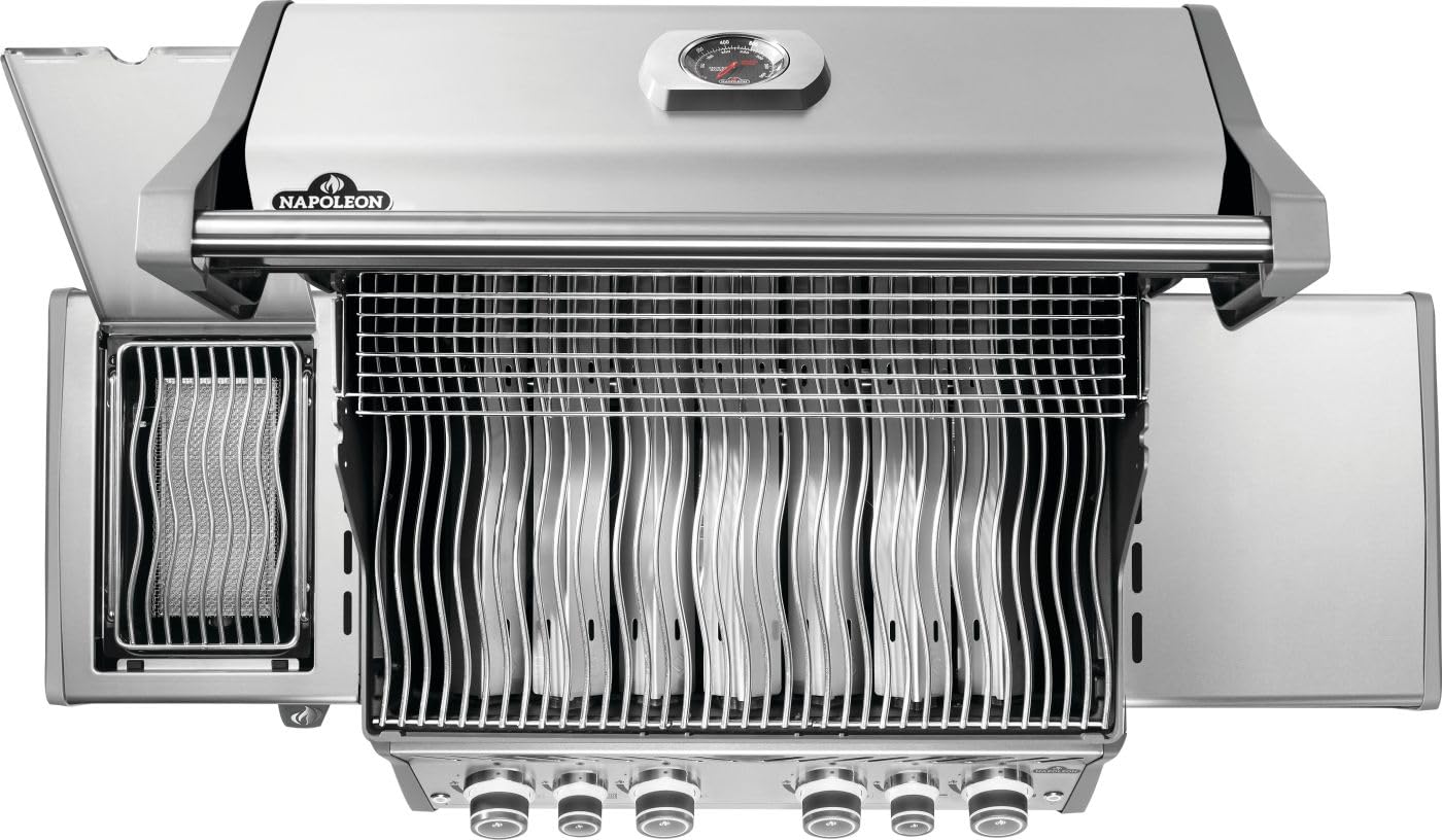Rogue PRO 525 Natural Gas Grill with Infrared Side Burner, Stainless Steel, Durable 5-Burner Gas Grill