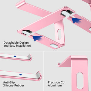 Aluminum Laptop Stand, Ergonomic Detachable Computer Stand, Notebook Riser, Laptop Mount Compatible with Air, Pro, Dell, HP, Lenovo More 10-15.6