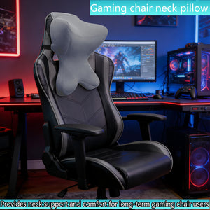 Neck Pillow for Driving Seat headrest Pillow/Gaming Chair Pillow with Adjustable Strap Removable Cover Ergonomic Design Neck Support Pillow for Car, Office Chair, Gaming Chair (Grey)