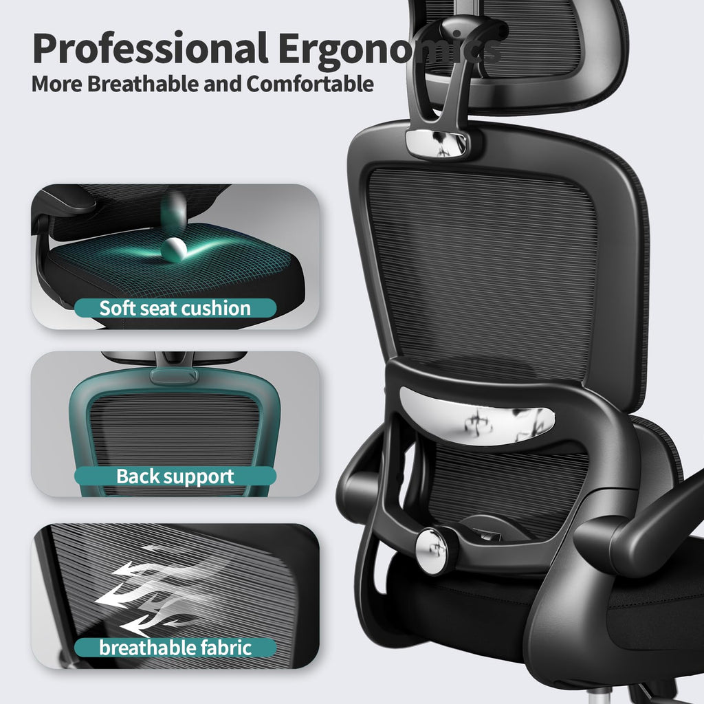 ( Black Pack of 15) Office Chair Ergonomic Desk Chair, 330 LBS Home Mesh Office Desk Chairs with Wheels, Comfortable Gaming Chairs