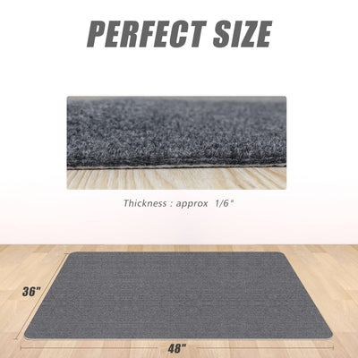 Office Chair Mat for Hardwood Floor,Office Computer Gaming Chair Mat for Tile Floor,Large Floor Protector Rug,Anti-Slip,Easy to Clean,Grey(48