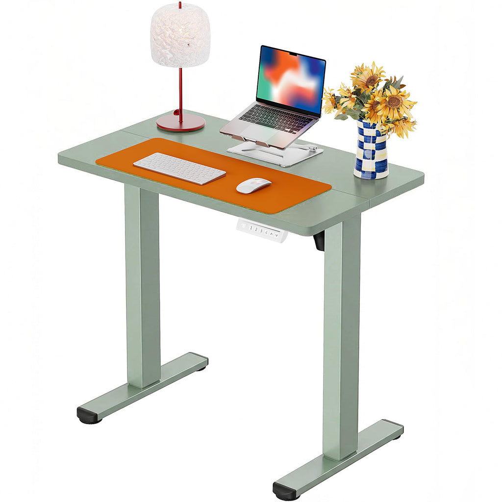 Height Adjustable Electric Standing Desk, 32 x 19 Inches Sit Stand up Desk, Memory Computer Home Office Desk,Green