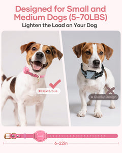 Dog Training Collar - 4200FT Remote Dog Collar with 3 Training Modes for Small Dogs with Pet ID Tag & Security Lock, IPX8-Waterproof Rechargeable E-Collar for Mini Small Medium Dogs (Pro Pink)
