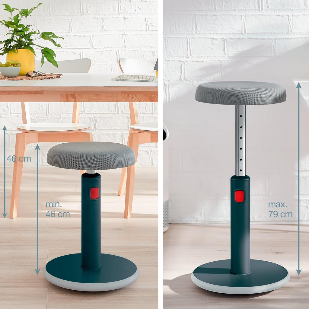 Ergo Active Sit Stand 2 in 1 Stool, Adjustable Ergonomic Wobble Chair, Strong and Stable for Office and Home (65180089-NA)