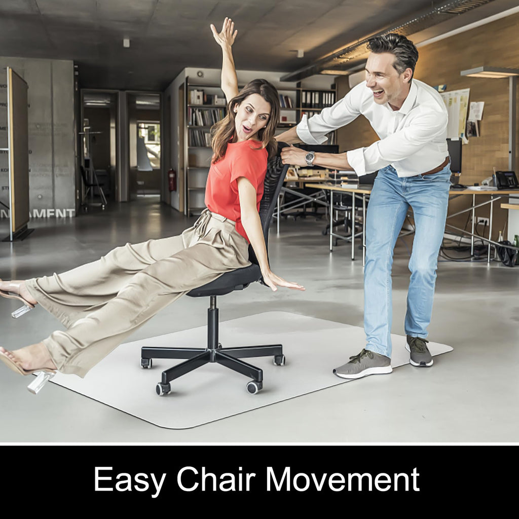 Chair Mat for Hardwood Floor,46 x 46 inches Rectangle Desk Durable Wood/Tile Protection Mat for Rolling Chairs, Non-Studded Bottom