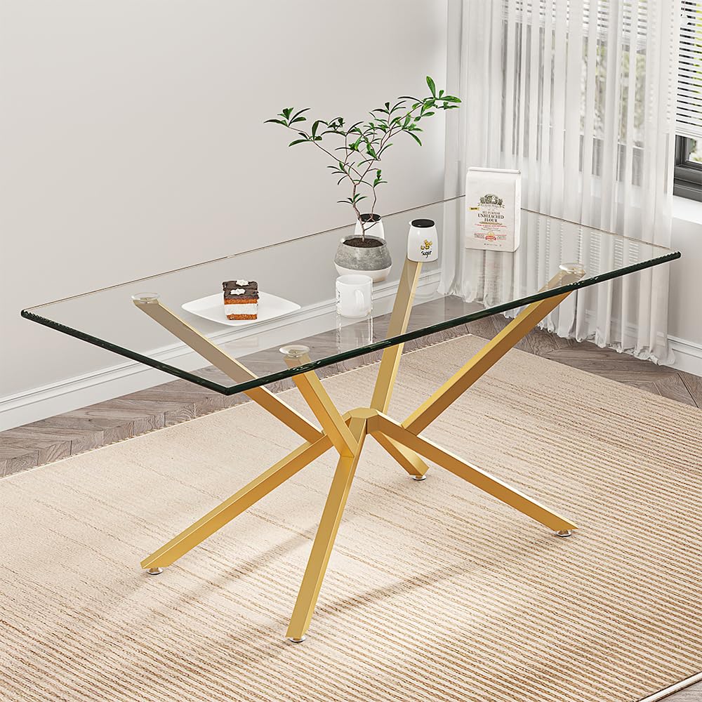 30 Inch Metal Table Base for Dining Room, Heavy Duty Table Legs for Glass, Marble, and Wood Tops, Furniture Legs for Home,Kitchen,Office (Gold)