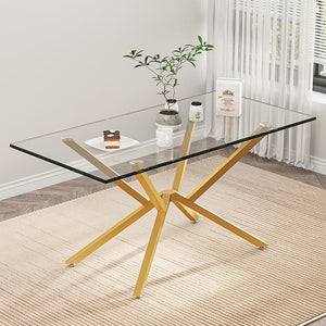 30 Inch Metal Table Base for Dining Room, Heavy Duty Table Legs for Glass, Marble, and Wood Tops, Furniture Legs for Home,Kitchen,Office (Gold)