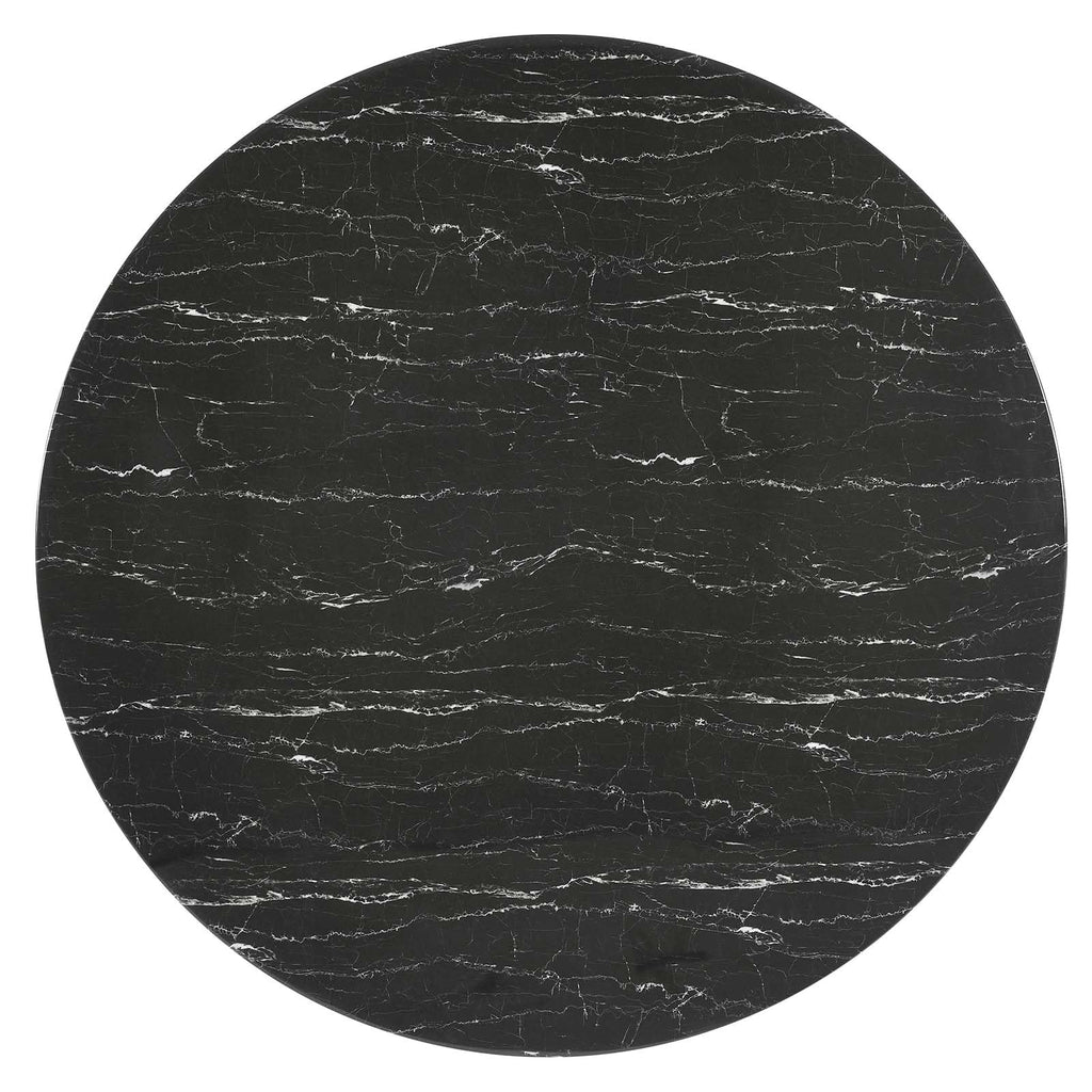 Dining Table, 60", Gold Black