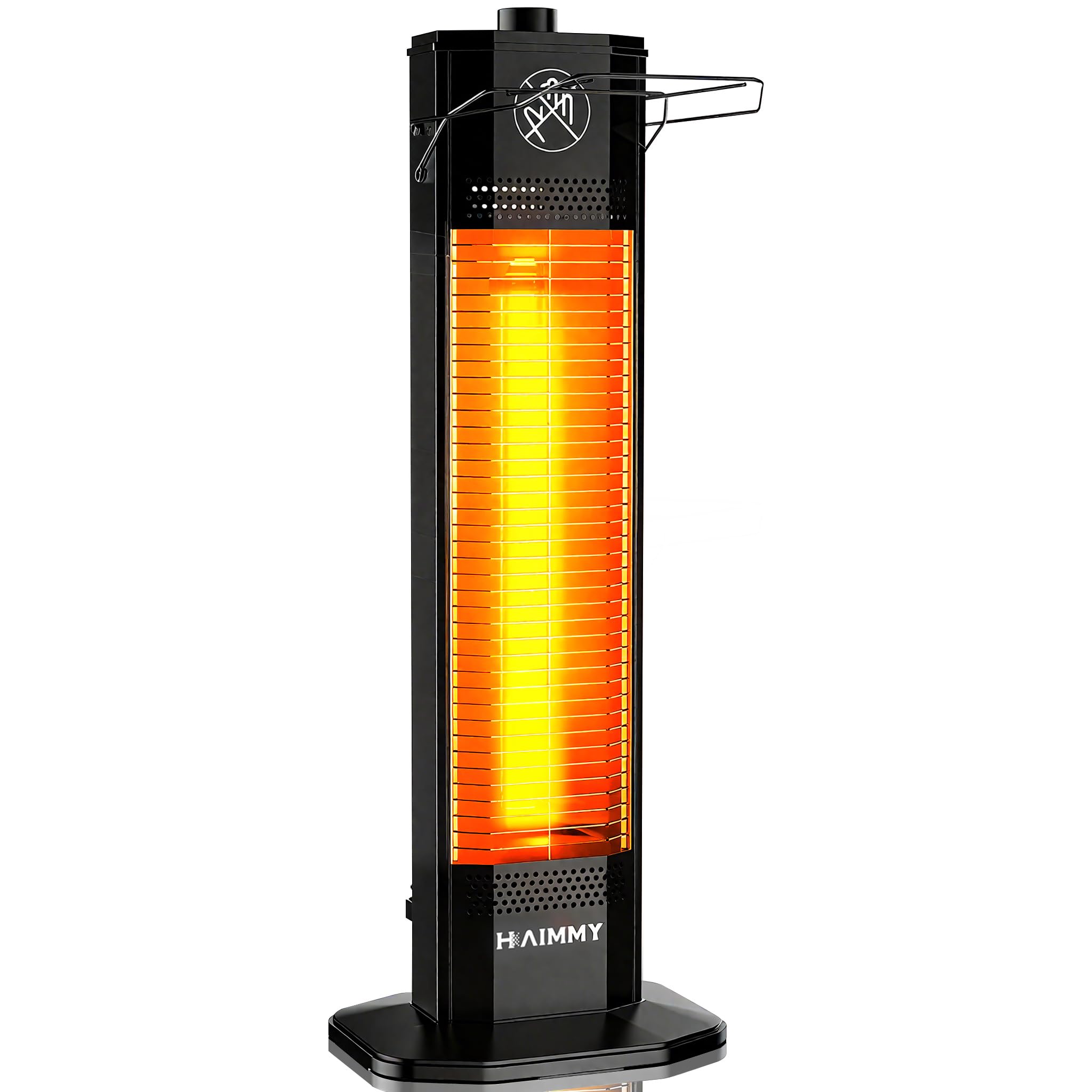 Outdoor Electric Patio Heater, 27- inch Outdoor Electric Patio Heater, 1200W Instant Heating, 2 Heat Levels, Tip-Over & Overheat Protection, IPX5 Waterproof Tower Space Heater