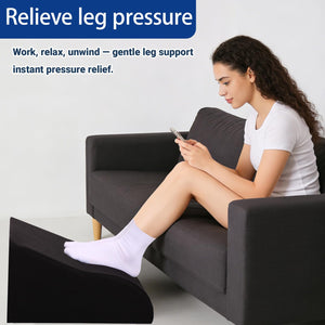 Foot Rest for Under Desk at Work, Ergonomic Under Desk Footrest with Washable Cover for Office, Home & Gaming Leg Elevation Pillow Black