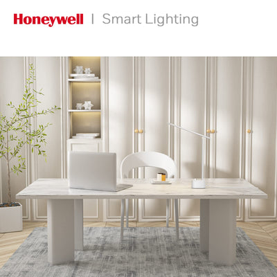 LED Desk Lamp with USB Charging Ports - Sunturalux™ HWT-H01 Stepless Dimmable Eye Caring Table Lamp for College Dorm Home Office, Foldable Small Bedside Lamp for Bedroom with Base White