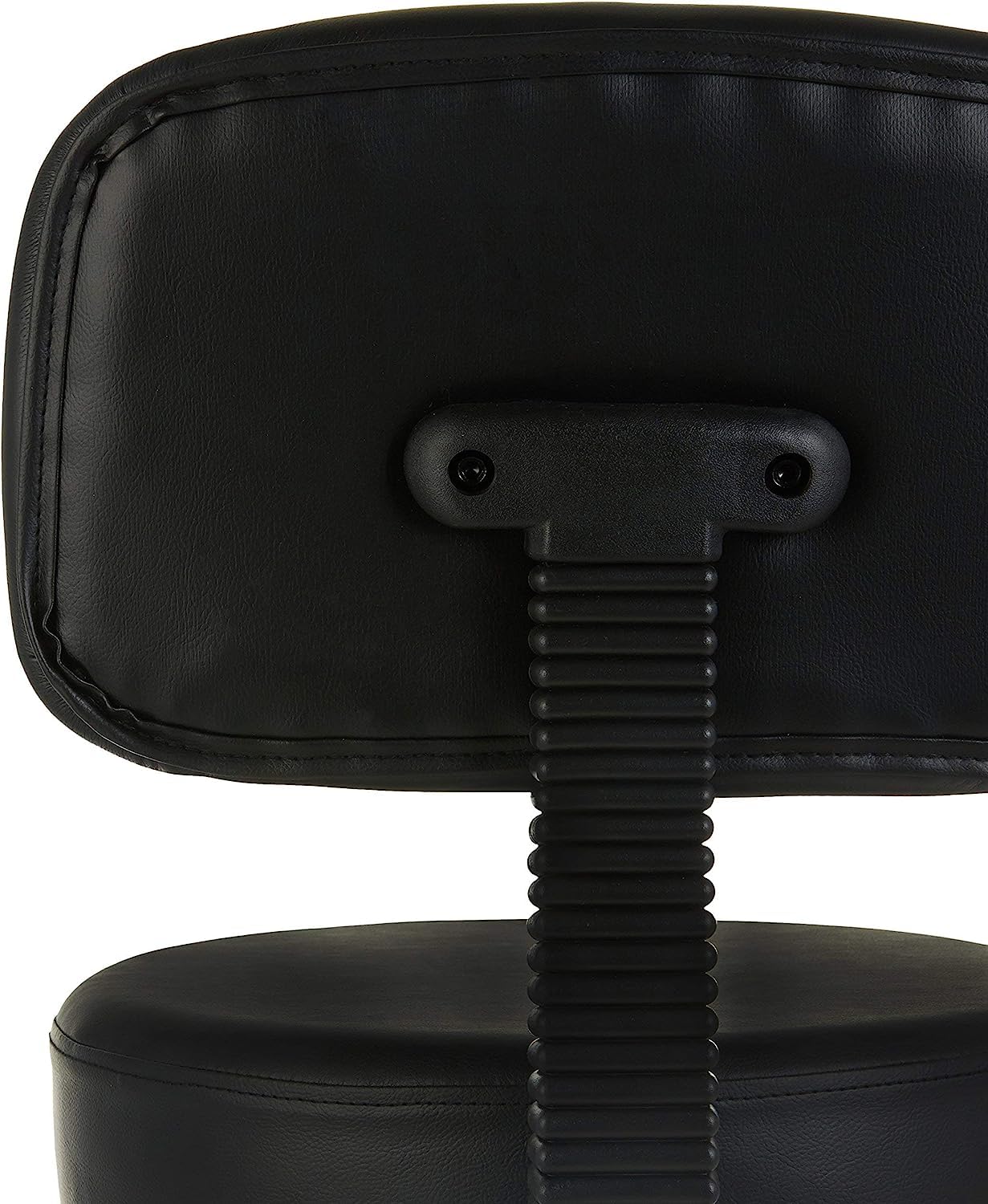 Multi-Purpose Adjustable Drafting Spa Bar Stool with Sturdy Foot Rest, Back Support Cushion, 360° Swivel and Wheels, Black