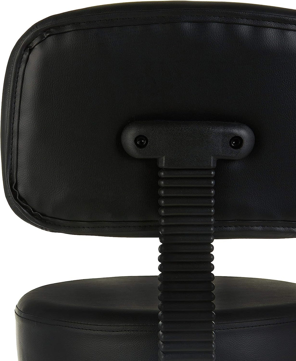 Multi-Purpose Adjustable Drafting Spa Bar Stool with Sturdy Foot Rest, Back Support Cushion, 360° Swivel and Wheels, Black