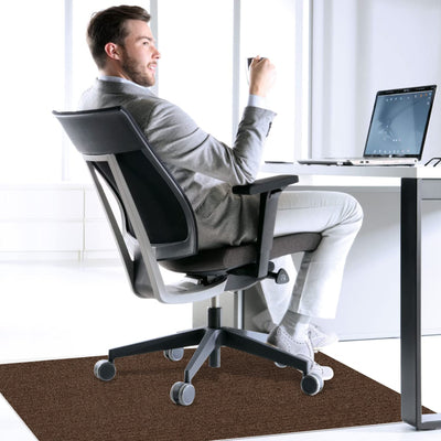 Office Chair Mat for Hardwood Floor,Office Computer Gaming Chair Mat for Tile Floor,Large Floor Protector Rug,Anti-Slip,Easy to Clean,Coffee(48