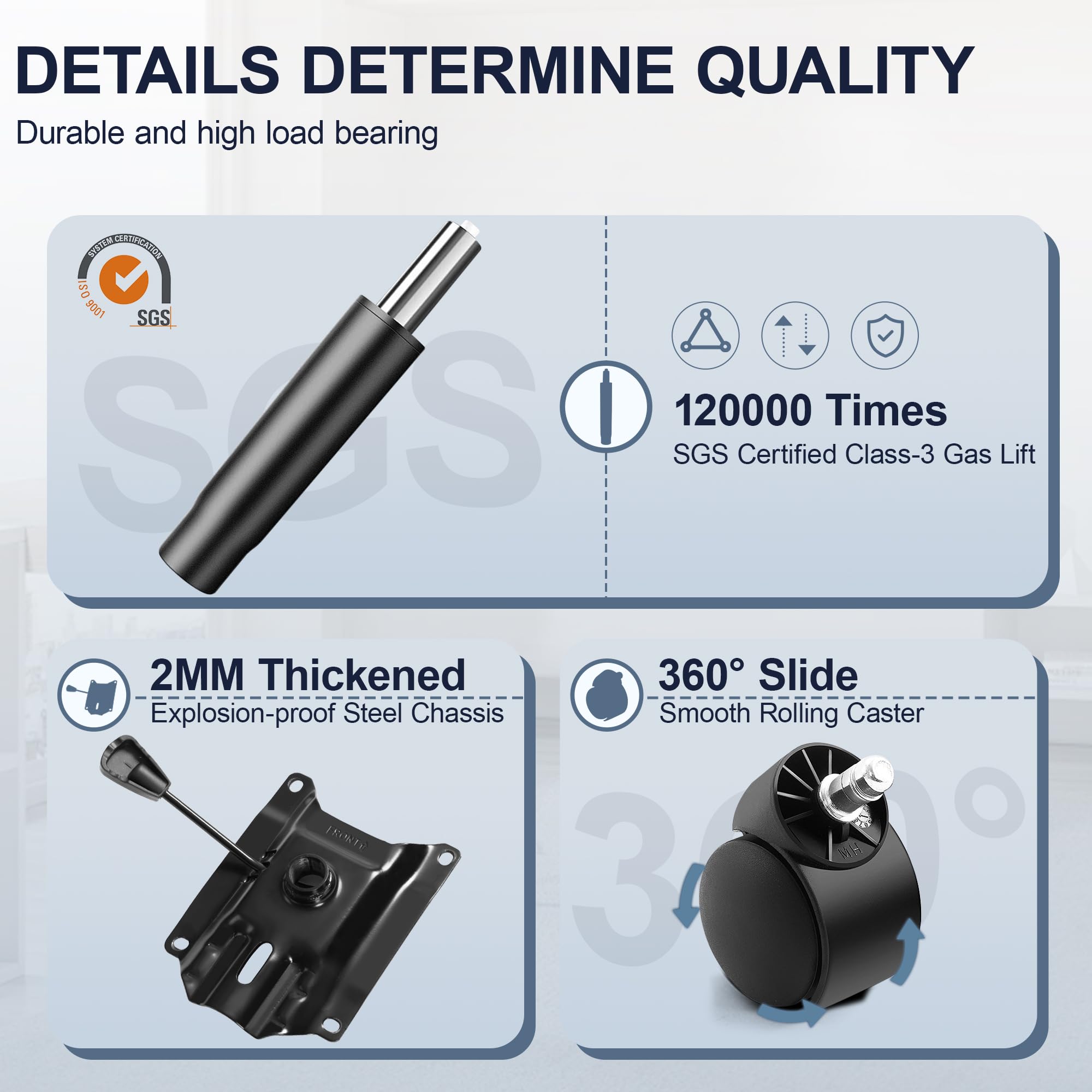 Pack of 5, Drafting Chair with Backrest – Adjustable Foot Rest Rolling Stool with Wheels, PU Leather Swivel Stool for Office Spa Studio Lab Counter Salon Home Work Bar Kitchen Shop(Black),