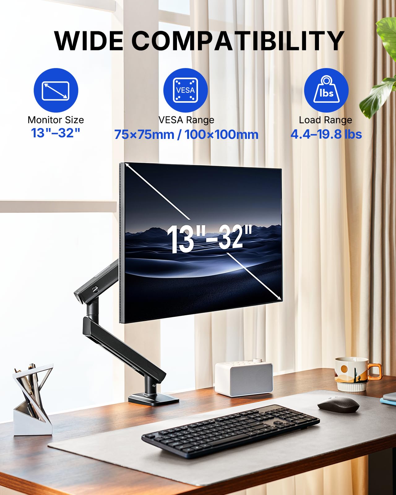 FlowLift™ Pro Monitor Arm for 13–32