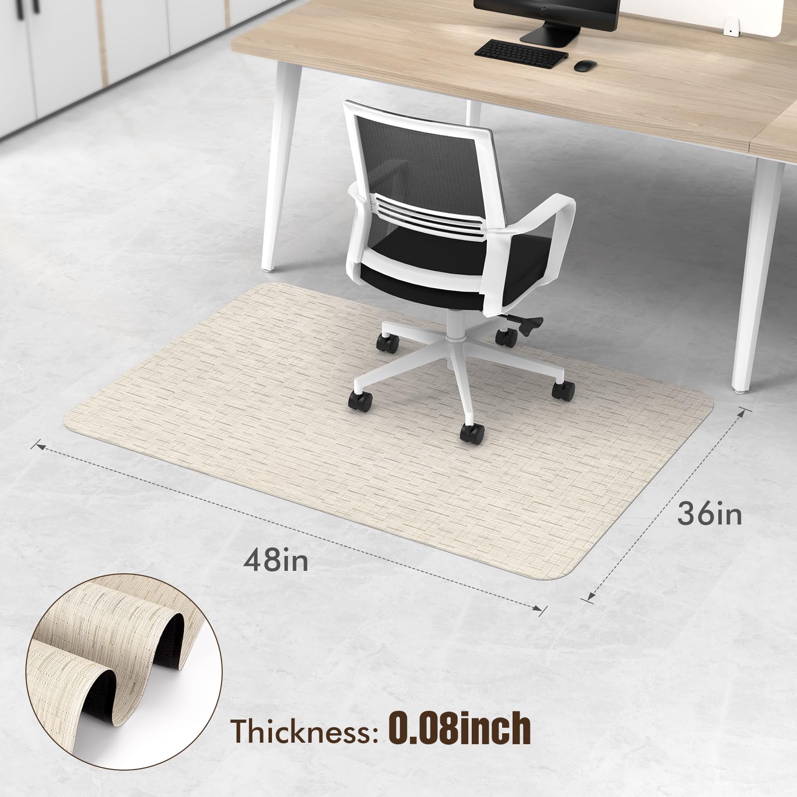 Office Chair Mat for Hardwood Floor, 36