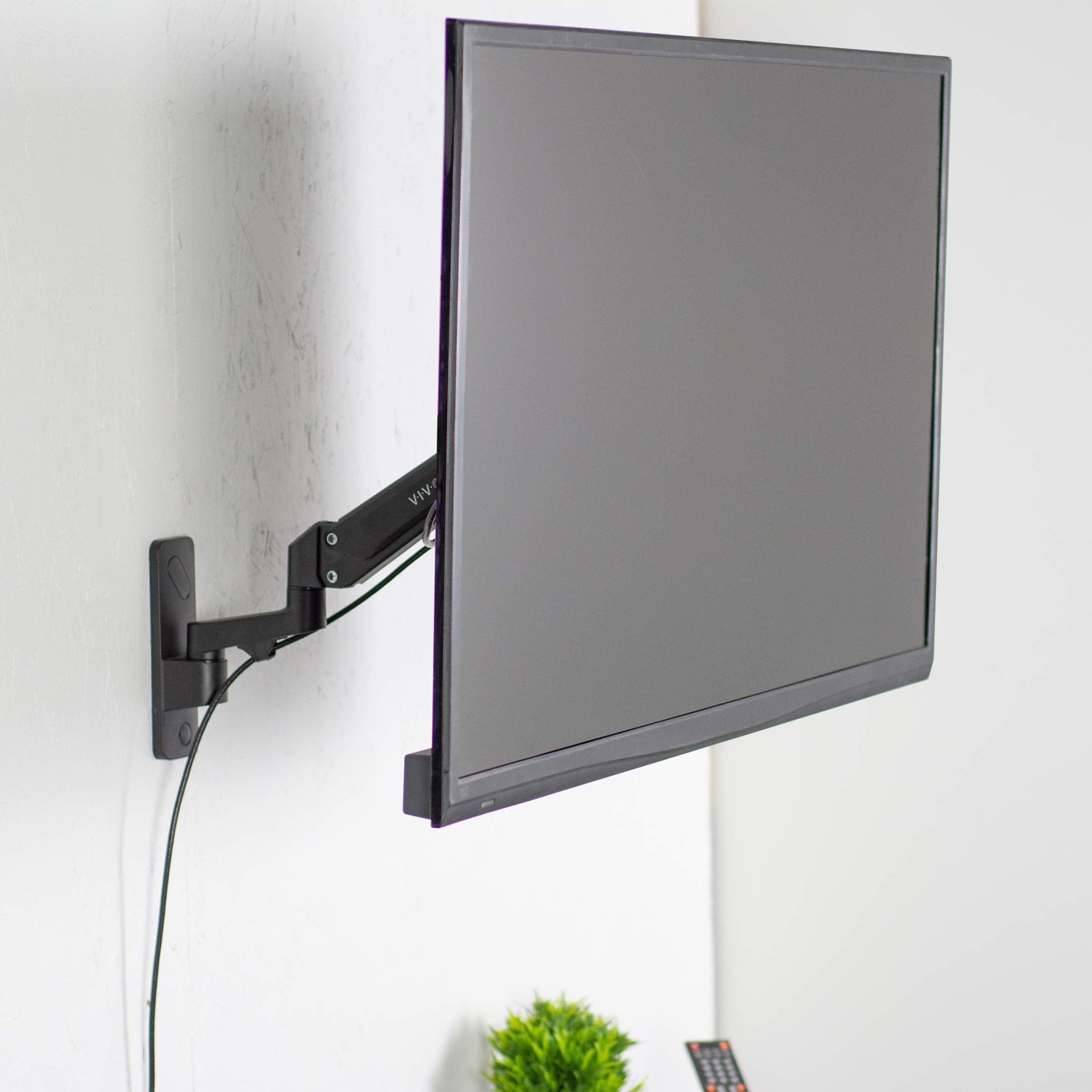 Premium Aluminum Single TV Wall Mount for 23 to 55 inch Screens, Adjustable Arm, Fits up to VESA 400x400, Black, MOUNT-G400B