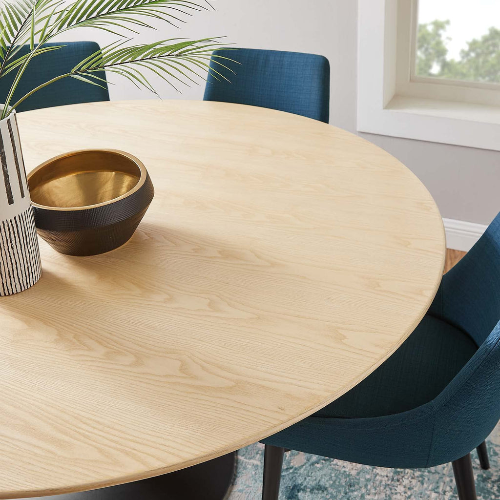 Dining Table, 60", Black Natural